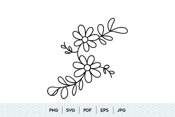 Download Minimal Floral Branch Line Art SVG - Premium Bundle