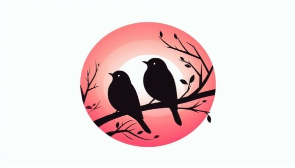 Download Silhouette Robins Dawn Branch - Branch Collection