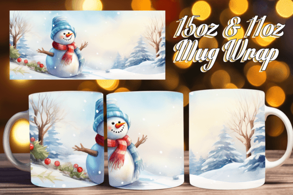 Download Whimsical Winter Mugs: Mug Wrap - Premium Resources